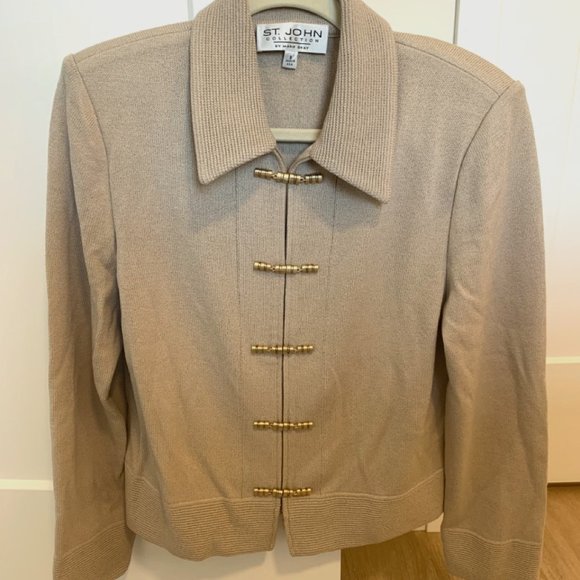 St. John Sweaters - St. John Collection By Marie Gray Knit Blazer Vintage Like-New